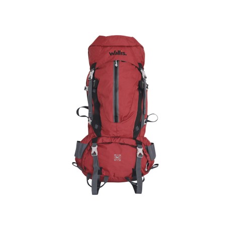 MOCHILA WALLIS DE MONTAÑA ROJA/GRIS 90L