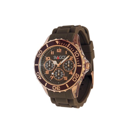 RELOJ ANALOGO SVAGO UNISEX COBRE/CAFE