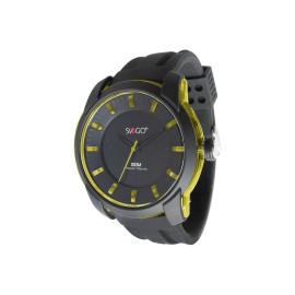 RELOJ ANALOGO SVAGO NEGRO/AMARILLO